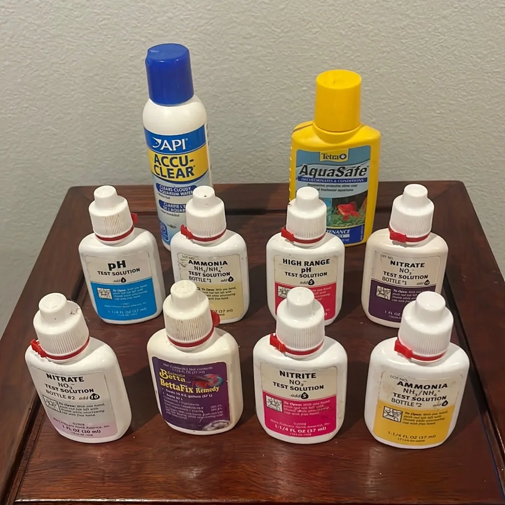 Fish tank supplies tests aquarium water for pH ammonia nitrate kit bundle